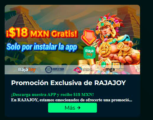 Bono de la aplicación del casino Rajajoy